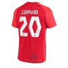 Maglia ufficiale Canada Jonathan David 20 Casa Mondiali 2022 per Uomo